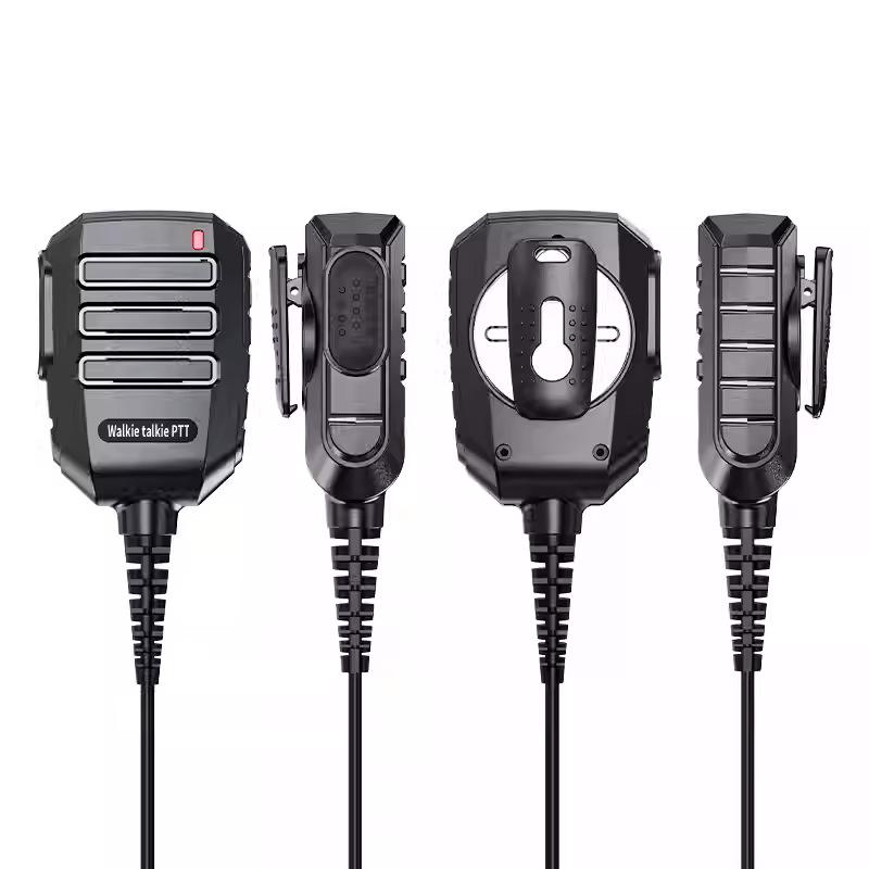 M6 Handheld Microphone for Walkie-Talkie: Compatible with Baofeng Quansheng UV-K6 UV5R, Shoulder Mic for K/M Head Station.