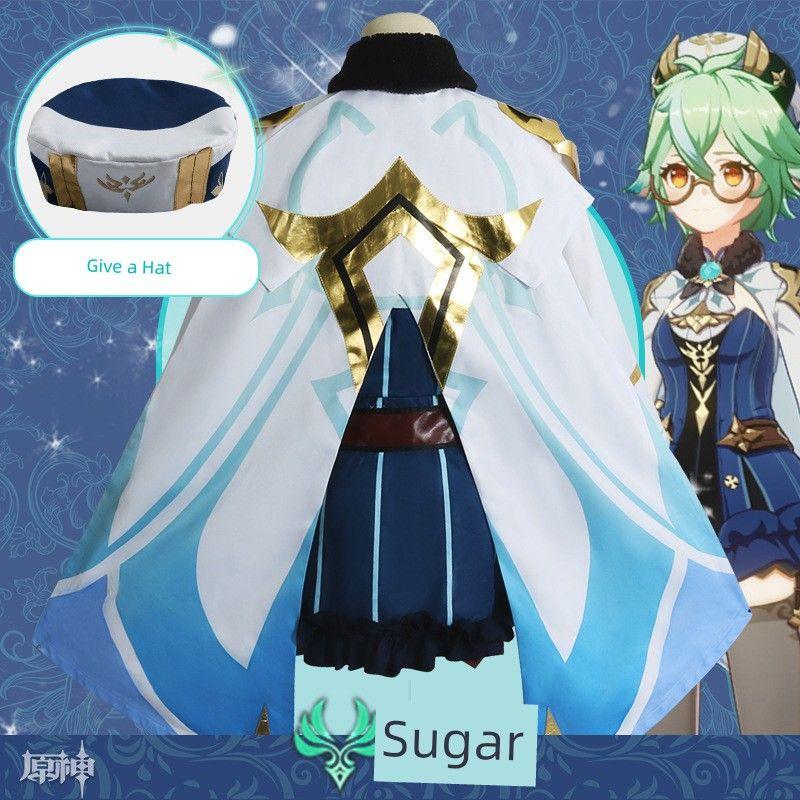 Genshin Impact Sucrose Cosplay Costume Westwind Knights Alchemist Harmless Sweetness Female Cosplay Outfit