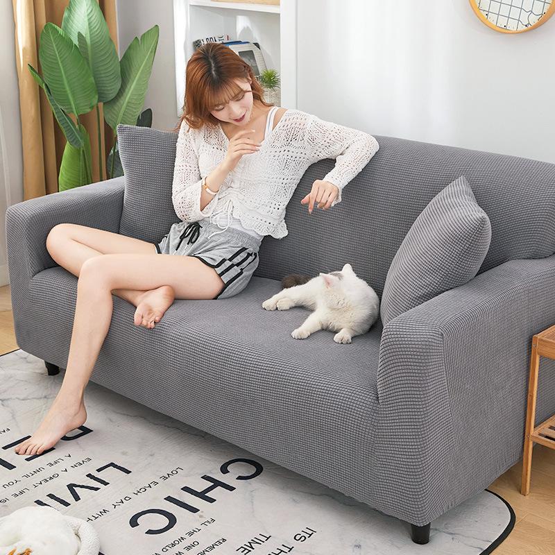 Stretch Sofa Cover Cover All Wrapped Cover Four Seasons Anti-Scratching Simple Modern Sofa Full Cover Towel Cloth