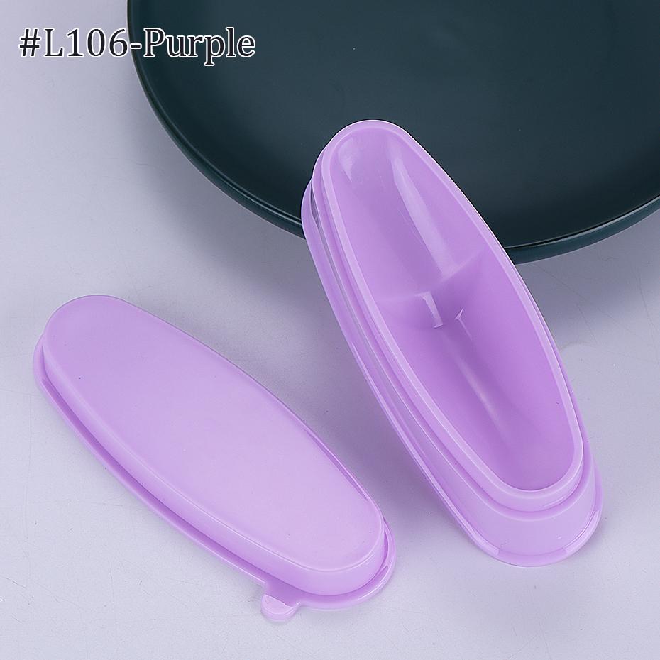 

Коробка для хранения пудры для ногтей с блестками, поднос для пудры для дизайна ногтей, поднос для французского маникюра, аксессуары для ногтей фиолетовый