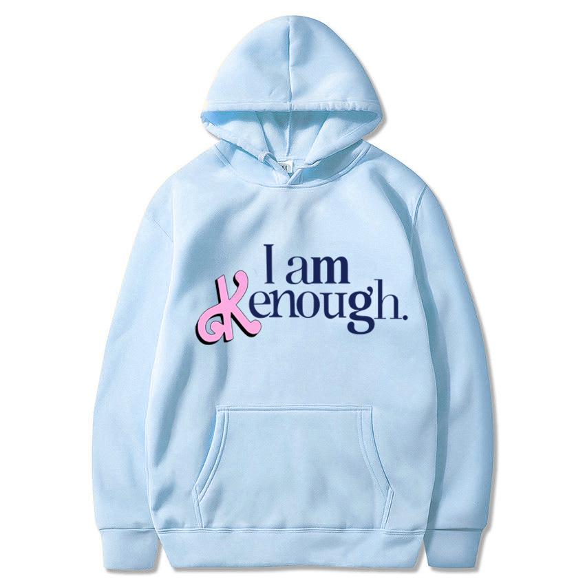 2025 new I Am Kenough letter print hooded loose sweater men's and women's hooded sweater