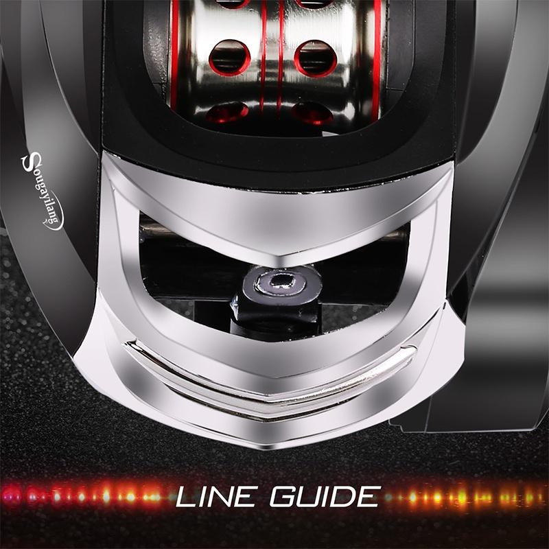 Mulinetă de pescuit 18BB Baitcasting 7.2:1 Sistem de frânare dublă Mulinetă de turnare stanga/dreapta ultra fin