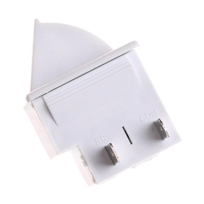 Fridge Parts AC 5A 250V Plastic Switch for Refrigerator Freezer Door Lamp Light White Switch Replacement