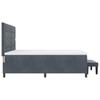 Box Spring Bed with Mattress Dark Gray 200 x 200 cm Velvet