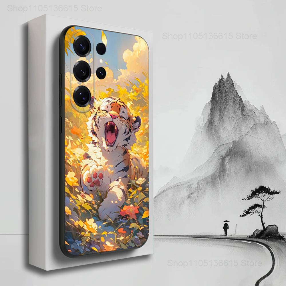 

Cool Art Tiger Myth Case For Samsung S10,Plus,S9,Ultra,S24,S21,S20,S23,FE,S22,S25,Lite,Soft Silicone Black SamsungS225G