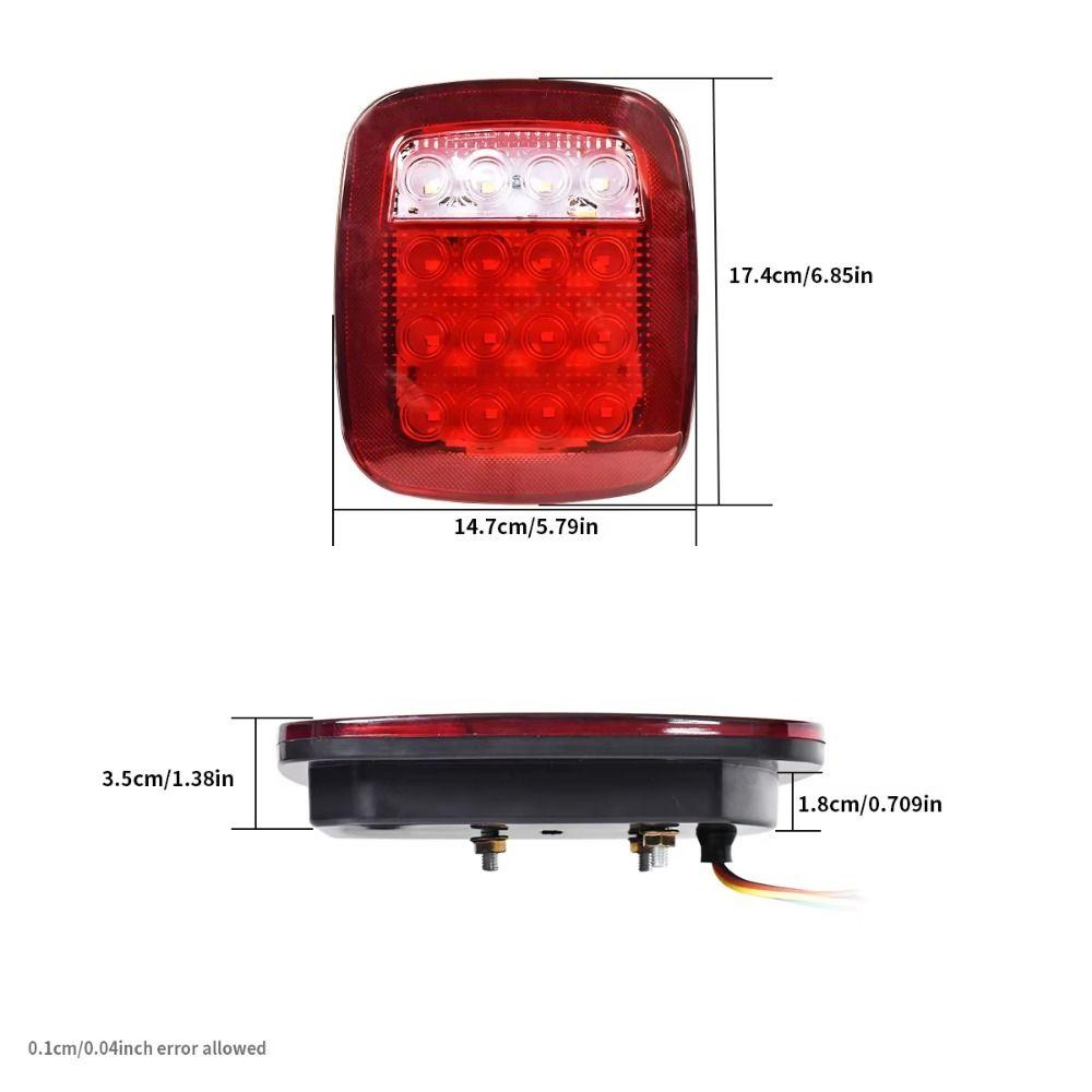 High Brightness Signal Tail Light Square Indicator Lamp Brake Light LED Marker Side Light  Boat