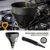 1pc Car Fuel Funnel with a Large Diameter And Filter Mesh, Suitable for And Motorcycles, Can Be Used for Engine Oil And Gasoline, Retractable And Port