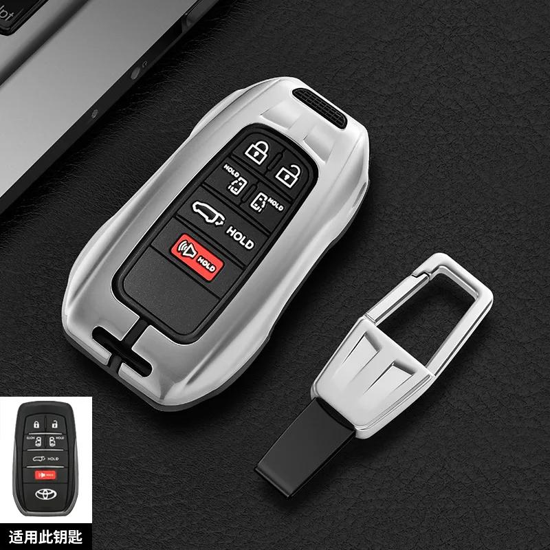 Gztcv2 5 6 Buttons Car Key Zinc Alloy Silicone Case Cover for Toyota Hybrid Vehicles Alphard Vellfire PREVIA Voxy Sienna 2021 2022