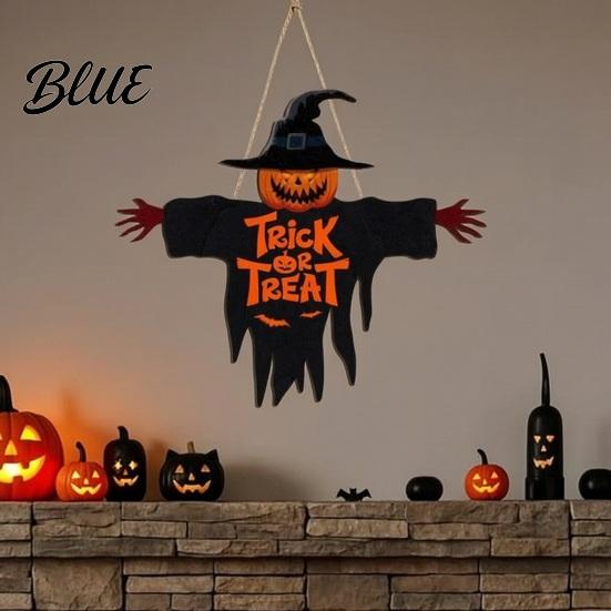 Indoor Outdoor Fall Decor Halloween Door Sign for Porch Cute Ghost Scarecrow Dwarf Hanging Wall Harvest Decorations Plaque Rustic Farmhouse