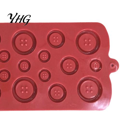 Fondant Cake Decoration Button Silicone Mold, Food Grade Non Stick Chocolate Candy Making Casting Shape Baking Mold Tray, Flexible Easy Release