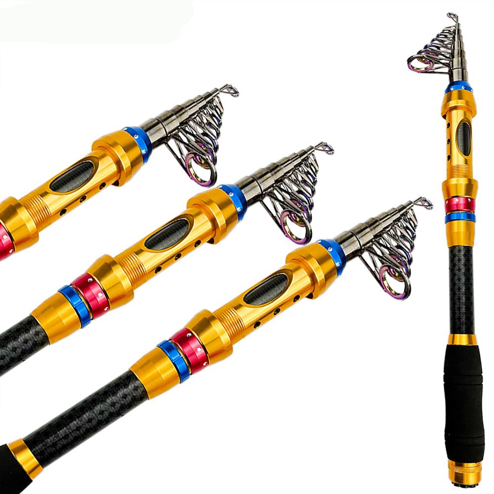 1.8m-3.6m Telescopic spinning rod carbon Fishing Rod Telescopic Fishing Rod Portable Bass Fishing Rods for Trout Carp Fishing Fishing Tackle