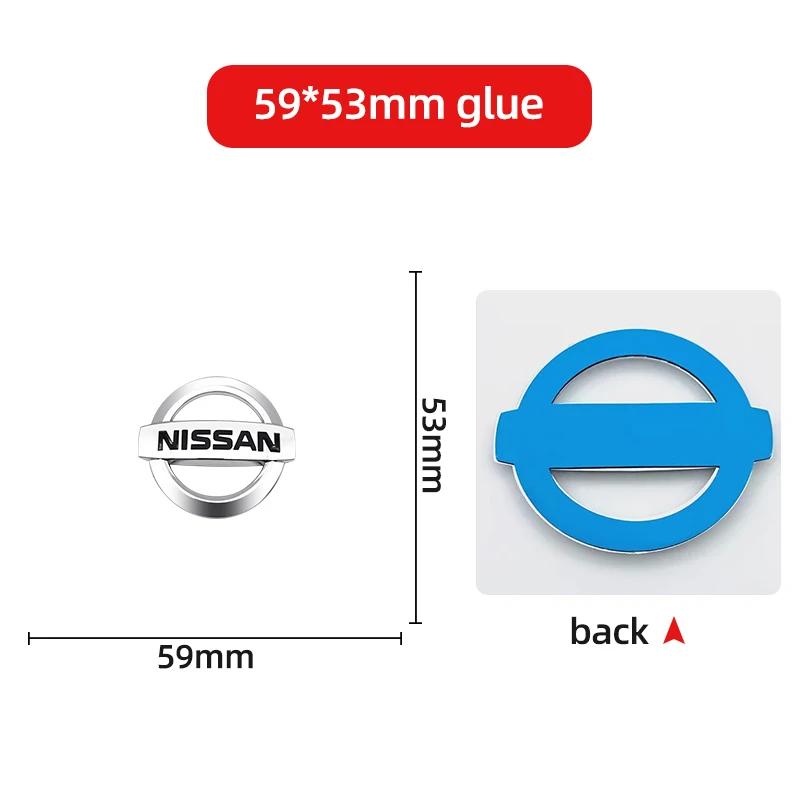 3D ABS Car Front Emblem Rear Trunk Badge Steering Wheel Sticker For Nissan Qashqai Tiida Kicks Versa Leaf Sentra Altima X-trail