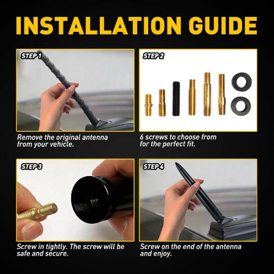 Antenne Mast Stabile Signal Lange Lebensdauer Aluminium Legierung AM/FM Radio Antenne Auto