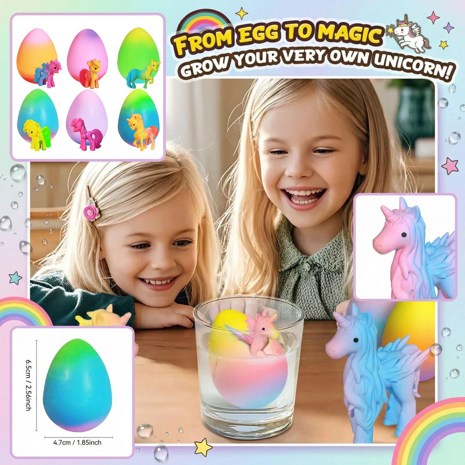 

Набор инкубационных яиц - 6 штук, Набор для поделок, Игрушка для мальчиков и девочек, Наполнение для подарочной корзины на день рождения, Пасху One Size