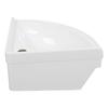 RV Sink 15 Inch Radius Fan Shape Acrylic RV Lavatory Basin Sink for Campers Yachts Boats