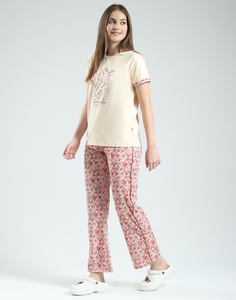 MONTE CARLO Women Regular Fit Summer  Lower , T-Shirt  And Short Set