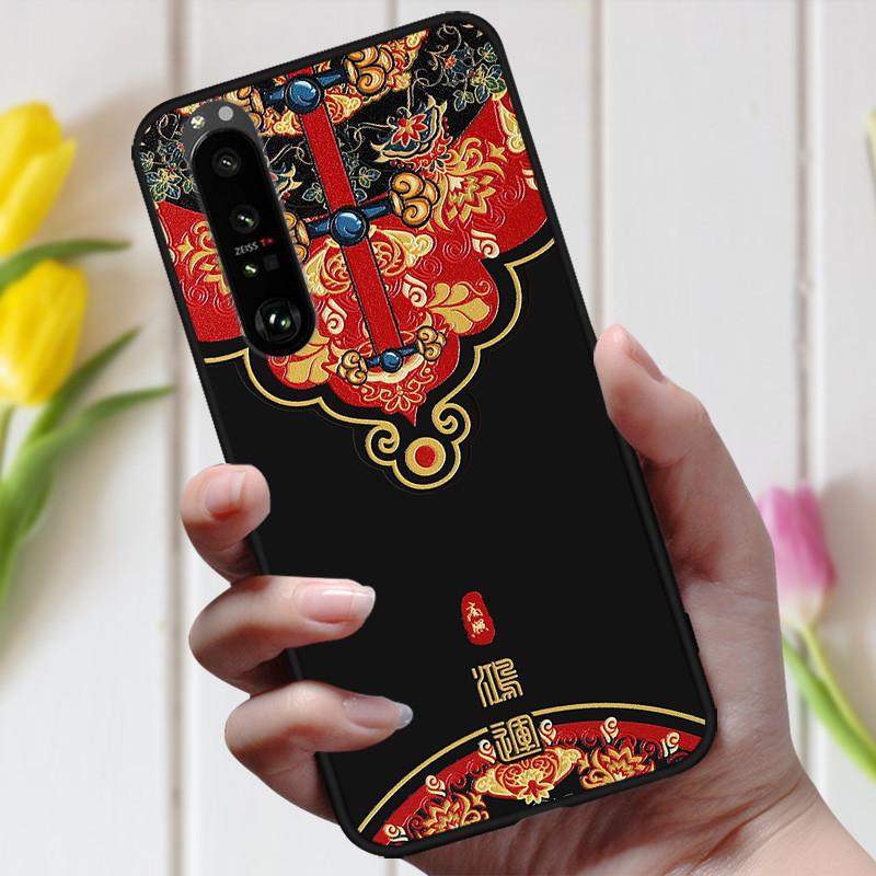 3D Emboss Flower Case For Sony Xperia 10 III Cover Cute Relief Case For Sony Xperia 1 III 5 III 10III Phone Case Coque Fashion