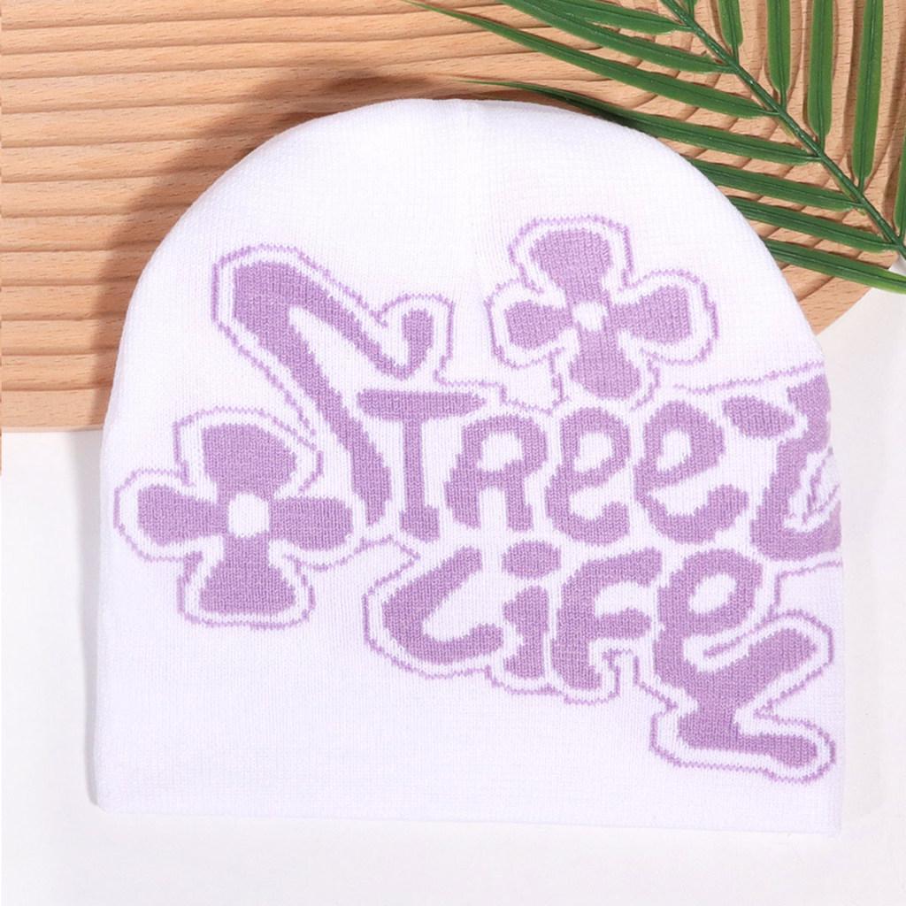 

Унисекс зимняя шапка с надписью без полей, уютная и теплая для холодных сезонов белый