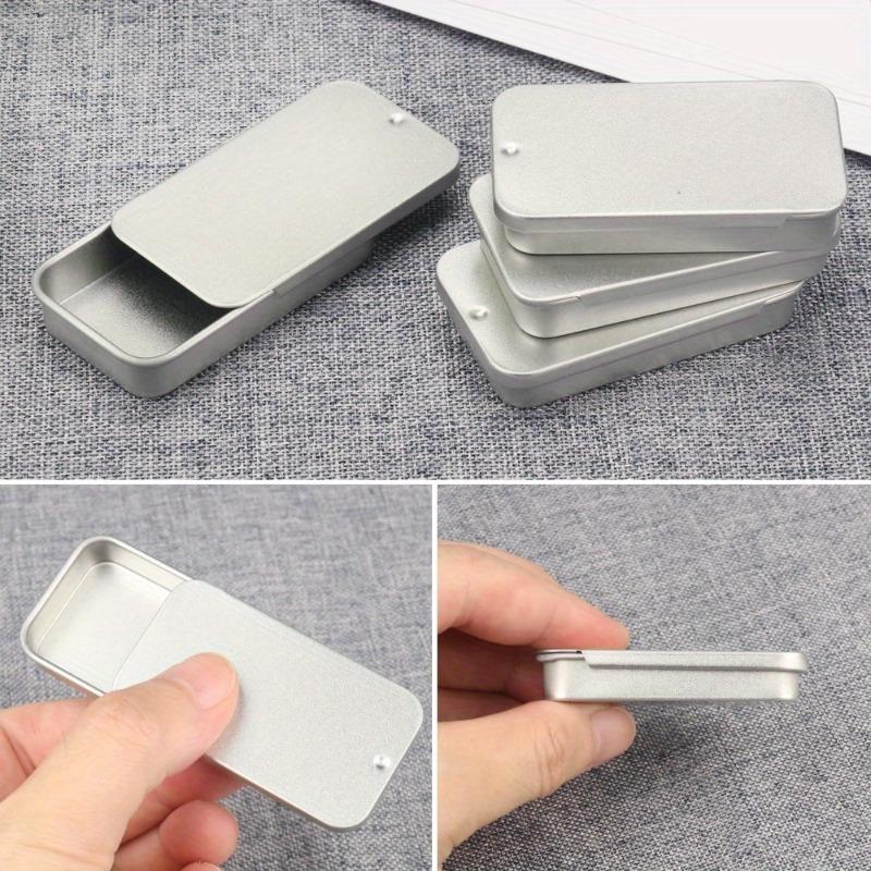 42pcs Metal Can Containers Set with Lids Sliding Lid Storage Boxes for Small Items Jewelry Earrings Handicraft Organizer Storage