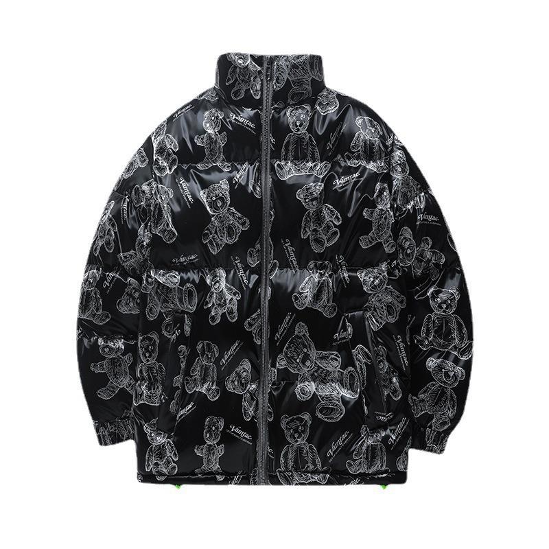 2025 New Winter Men's Cotton Jacket Men's Casual Cotton Jacket Double-sided Couple Warm Duck Cotton Coat Trendy Cotton Clothes