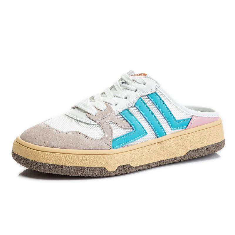 Leather half-tray shoes women's 2025 new summer women's bag head casual single shoes versatile outer wear flat slippers women's shoes