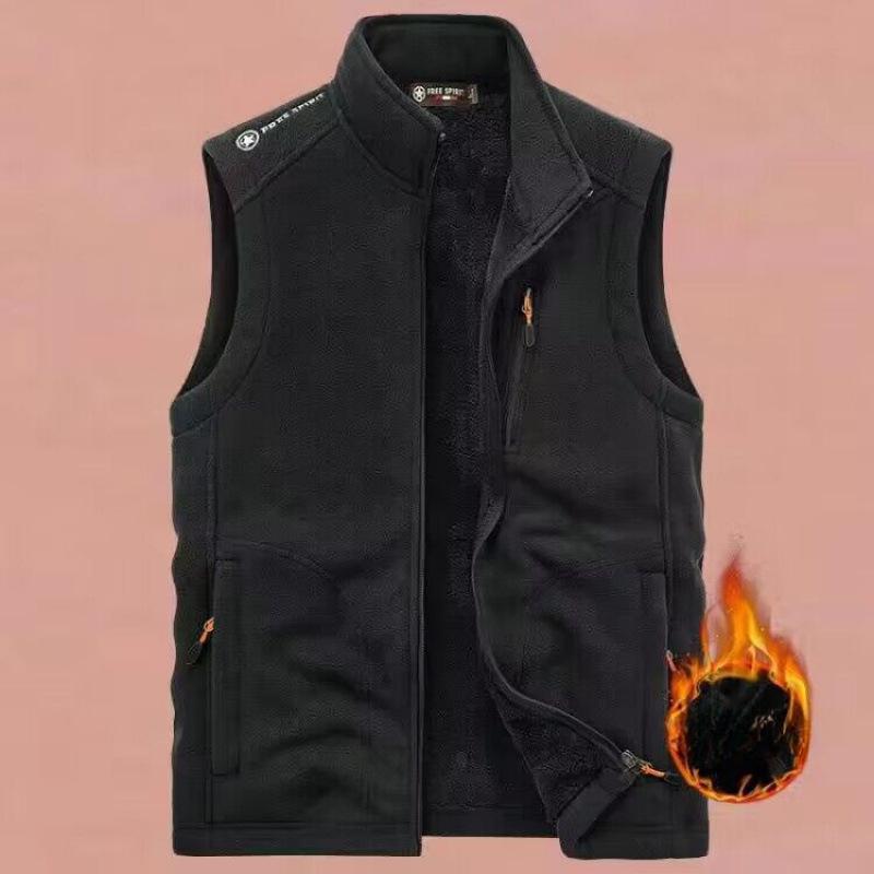 Uformell Vest Herre Vår og Høst Fleece Ermeløs Fleecevest Utendørs Fleecevest Vest Vest Vest Sportsjakke