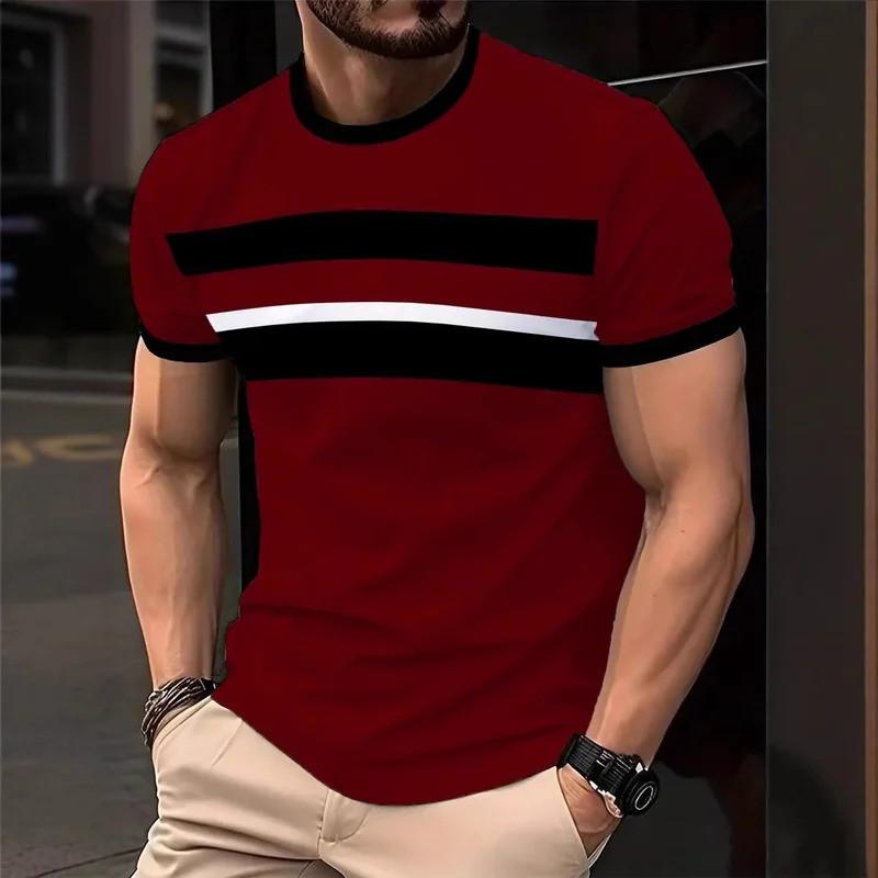 Men's T-shirt 3D printed men's sportswear loose short sleeved clothes summer sports T-shirt men's quick drying T-shirt