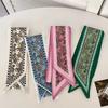 Fashion Double Sided Skinny Silk Scarf Paisley Long Neck Scarf Bag Handle Ribbon Wristband Hair Accessories For Women