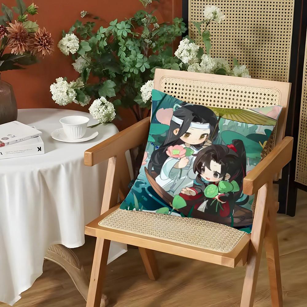 MMo DDao ZZu SShi Cushion Cover Silky Short Plush Invisible Zipper Dustproof Sofa Pillow Case for Home Decor