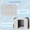 Outdoor Dog Kennel, Sloping Roof, Open Front Door, Medium/Large Dogs, 84.2 x 98.2 x 82 cm, Grey