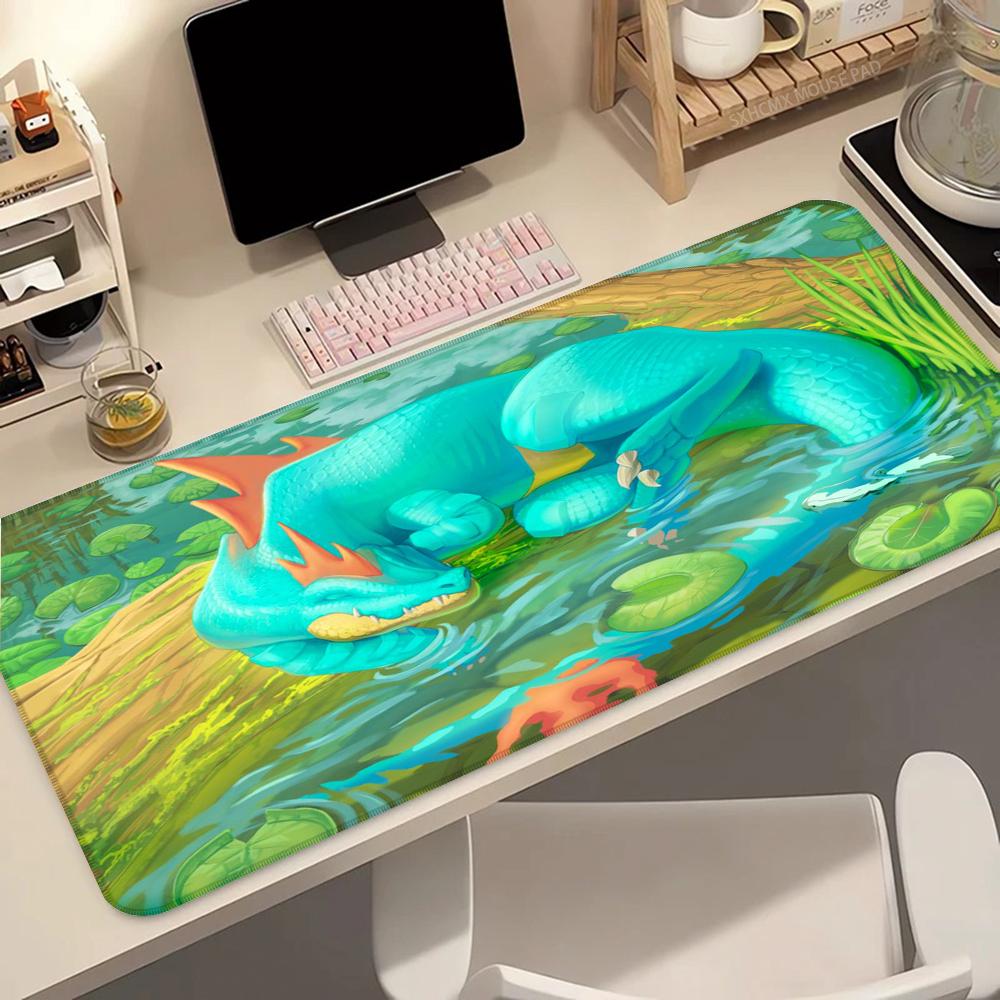 Anime Mouse Pad 900x400 Gaming Accessories Carpet Gamer Keyboard Desk Mat P-pokemon Feraligatr Non-Slip Laptop Notebook Mousepad