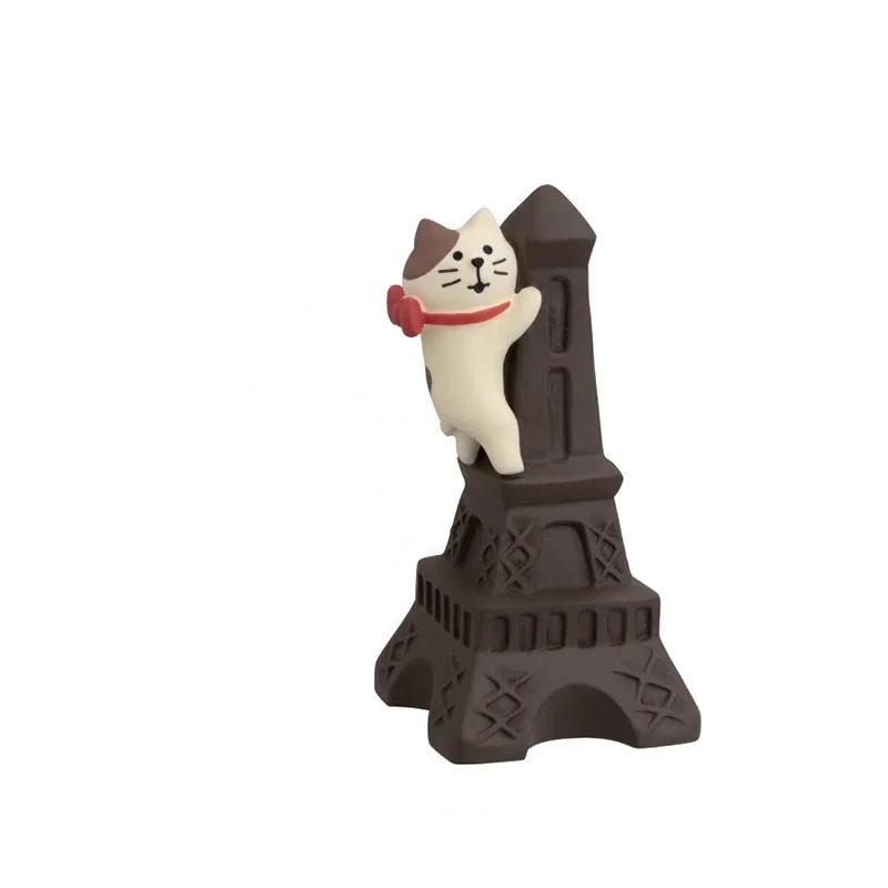 1pc Cat Scene Ornaments Valentine's Day Gifts Chocolate Food and Entertainment INS Strawberry Bread Decoration Resin Ornaments