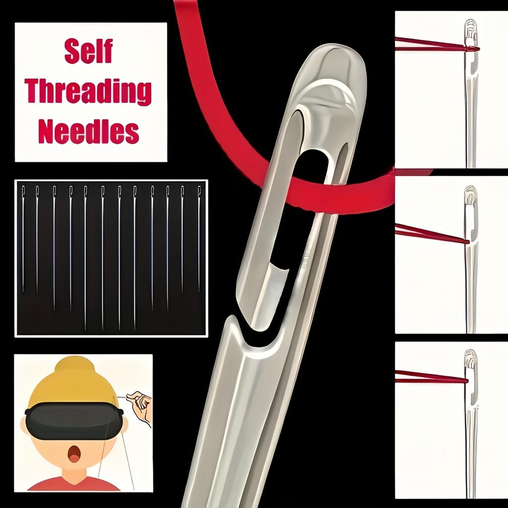 Large-Eyed Hand-Sewing Steel Needles Household Hand Sewing Needles Large-Sized Needles for Elderly Quilt Mending Coarse Needles