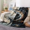 1PC Underwater World  Print FlAannel Blanket, High Quality Comfortable for All Seasons, Home Decor, Warmth and Comfort