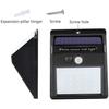 Applique murale extérieure 20 LED solaires avec capteur de mouvement - Noir
