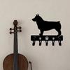 1pc Swedish Vallhund Key Rack Dog Leash Hanger - 9 Inch/6 Inch Wide Metal Wall Art for Wall Hanging and Hooks