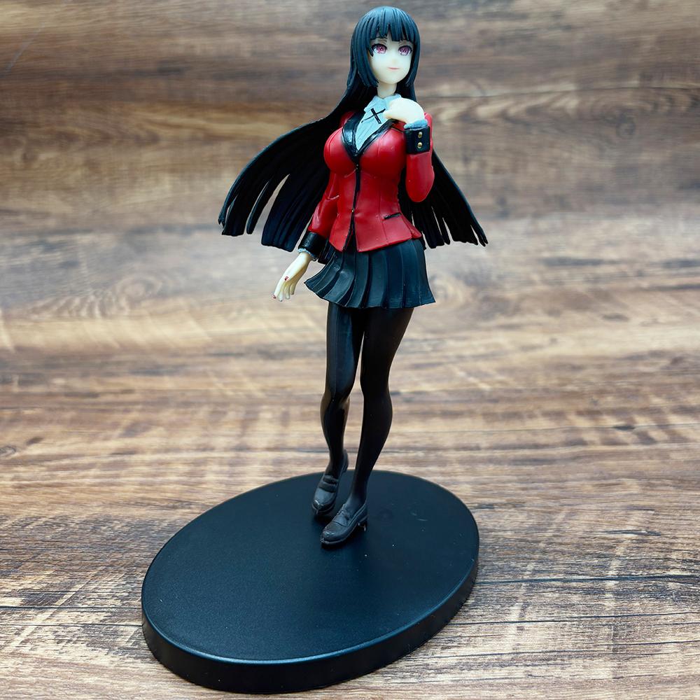 17.5CM Anime Kakegurui Jabami Yumeko PVC Anime Figure Toy Uniform Version Collectible Toy Doll Kids Birthday Gift