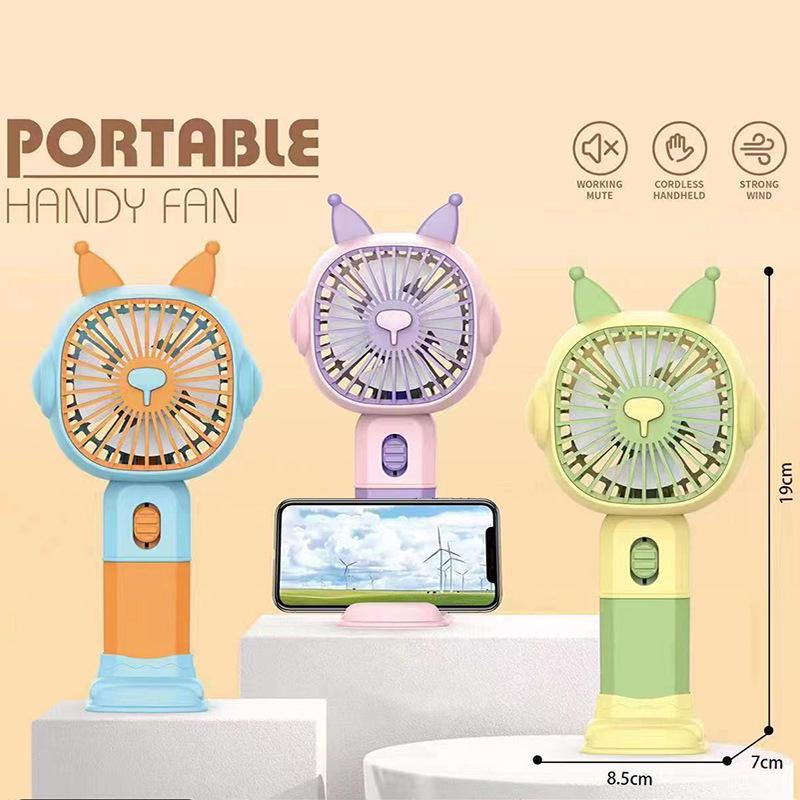 Ventilator portabil USB cu desene animate - Mini ventilator electric de birou pentru uz exterior