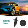 ACROPIX Zipper Rivets Plastic Door Trim Push Pins Universal 7mm Hole Black 50pcs