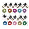 100PCS DIY Handmade Accessories Colorful Glitter Safety Eyes Plastic With Washers Glitter Safety Eyes Crochet Eyes Puppet