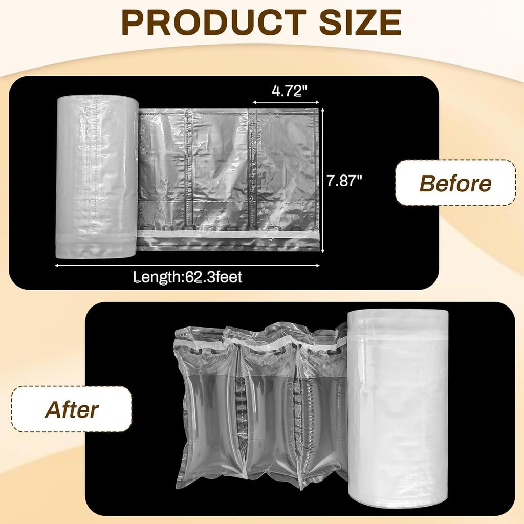 Air Pillows for Shipping, 150 Count Inflatable Air Bags for Packing 4.72" * 7.87" Air Pockets for Packaging Moving Supplies Box Packing Filler Purse