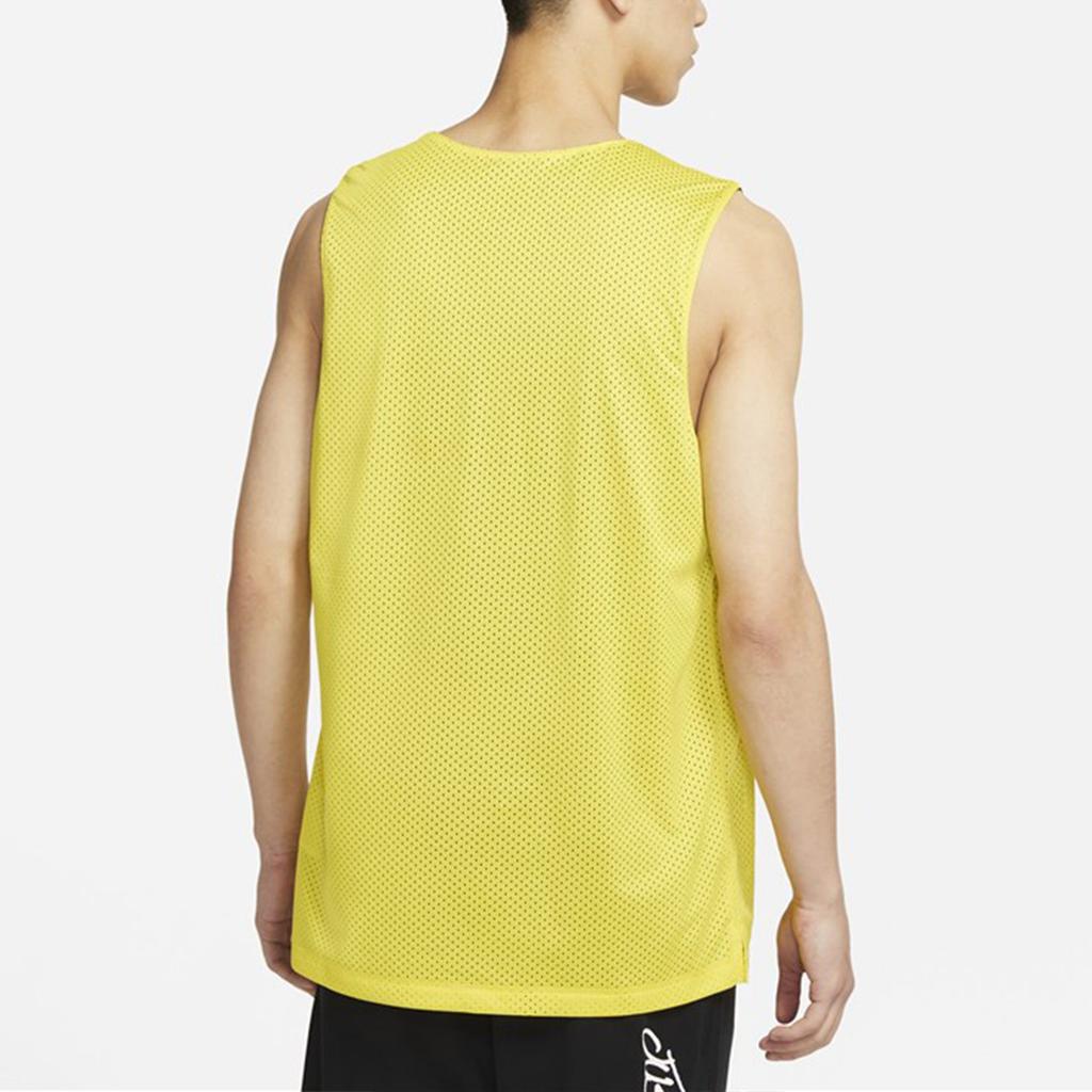 Nike Tank Tops Men's Yellow V Neck Moderate Straight Fit DA3029-731