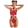 New Sexy Lady Lace Flower Bra No Steel Ring Bra Thong Set Underwear Pajamas