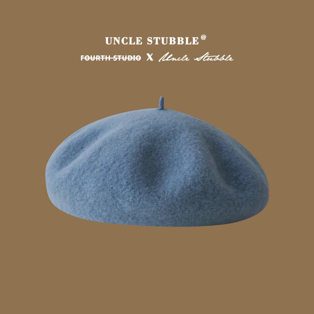 High Quality Wool Beret Not Easy To Pill Korean Version Solid Color Retro Painter's Hat for Girls To Show Their Temperament