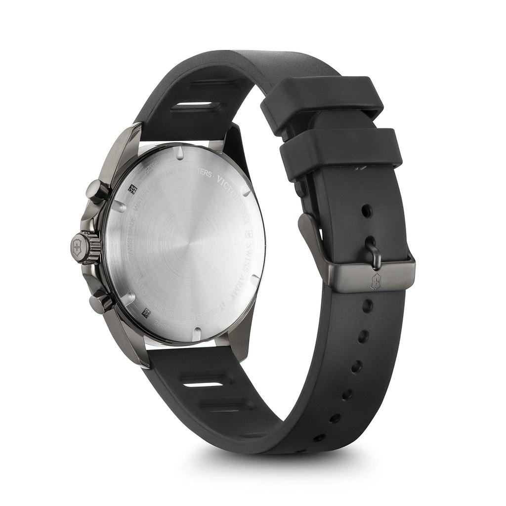 VICTORINOX FIELDFORCE SPORT CHRONO Stainless Steel Case Black Black Rubber Gift Item 241889 Wristwatch, (316L), Dial, Strap,