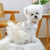 PETCIRCLE Small Medium Dog Dress Floral Knit Pet Skirt Clothing