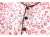 Leopard Print Silk Pajama Set - Long Sleeve for Children (Spring to Autumn)