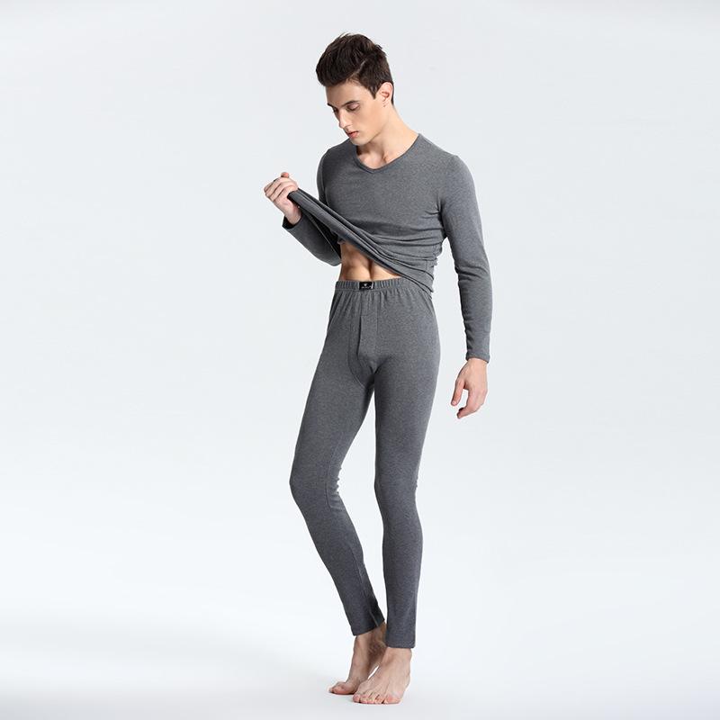 Men's Medium Thickness Lycra Cotton Slim Fit Long Sleeve Base Layer Shirt