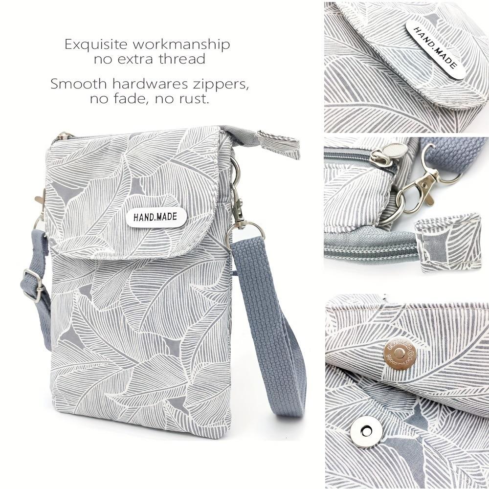 Casual Floral Print Crossbody Phone Bag - Shoulder Handbag & Wallet Purse