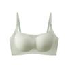 Skin-friendly, seamless, nude, simple, no steel ring, with chest pad, machine washable, integrated fixed back bra